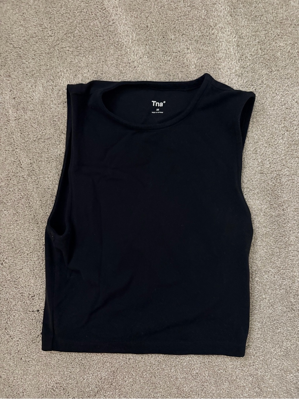 Aritzia Black Sleeveless Muscle Tee